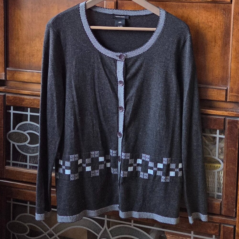 Beautiful Dark Gray Alison Sheri Cardigan